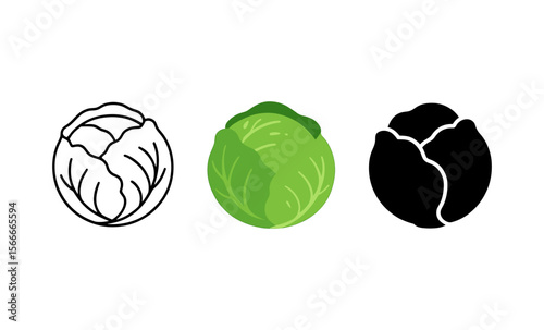 Cabbage evolution: outlined, colored, and silhouette styles in a trio of eye-catching designs