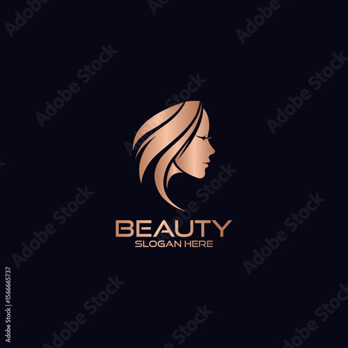 Beauty Logo Vector logo design for beauty salon, hair salon, cosmetic beauty woman logo design for salon, makeover, hair stylist, haidresser, hairc cut.