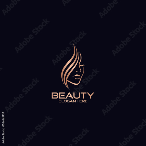 Beauty Logo Vector logo design for beauty salon, hair salon, cosmetic beauty woman logo design for salon, makeover, hair stylist, haidresser, hairc cut.