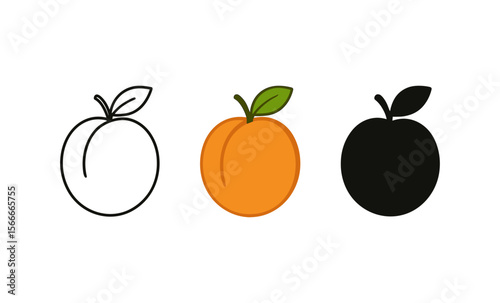 Orange transformation: line art to bold black silhouette with vibrant color