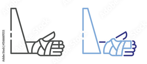 Broken Hand Icon Color