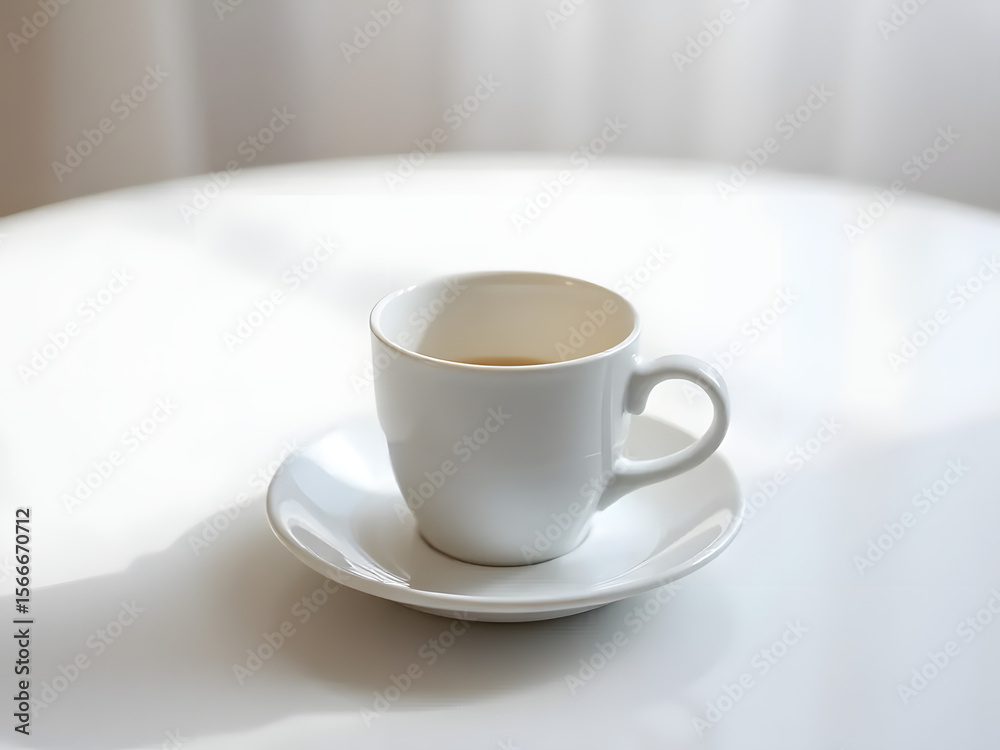 Coffee Cup on Morning Table Coffee Cup on Morning Table