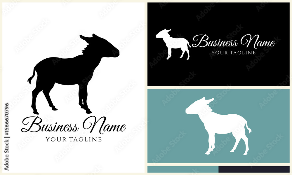 Obraz premium Donkey Logo Design Variations. (18)