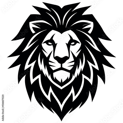 Lion head logo vector illustration.