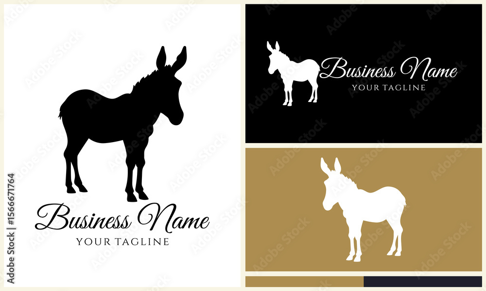 Obraz premium Donkey Logo Design Variations. (11)