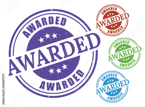 Award Winning Stamps Four Color Achievement Seals