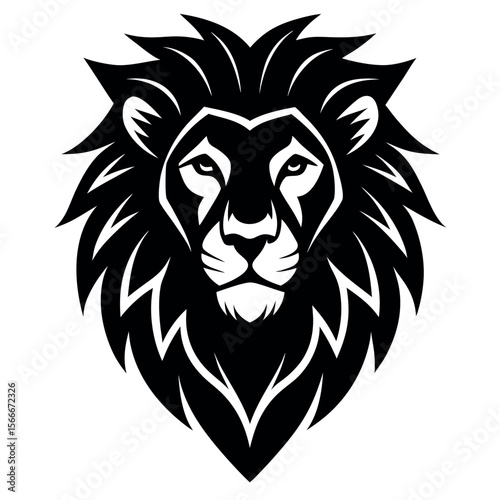 Lion head logo vector illustration.