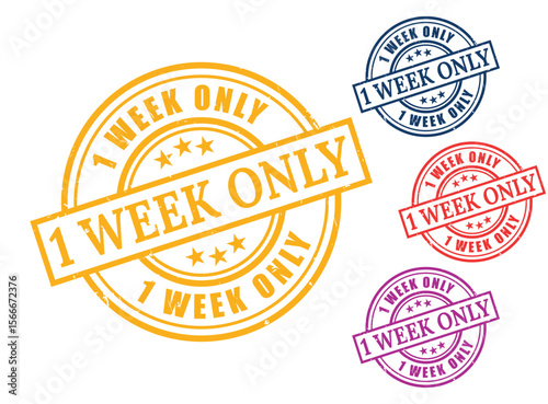 Limited Time Offer 1 Week Only Sale Promotional Rubber Stamps Design Elements