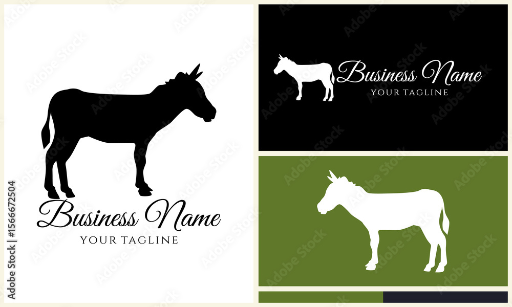 Obraz premium Donkey Logo Design Variations. (13)