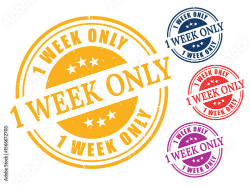 1 Week Only Sale Design Elements for Marketing Promotions