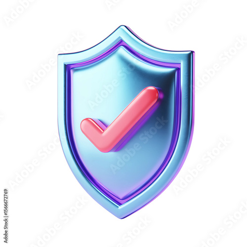 Secure shield emblem graphic with checkmark element symbolizes protection, ideal for security company branding and reliable service assurance designs.