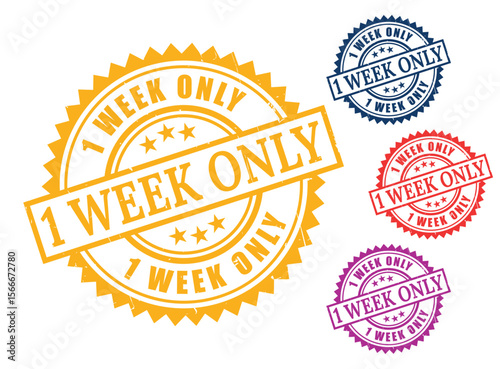 Limited Time Offer 1 Week Only Sale Stamps Urgent Deal Promotion Graphic
