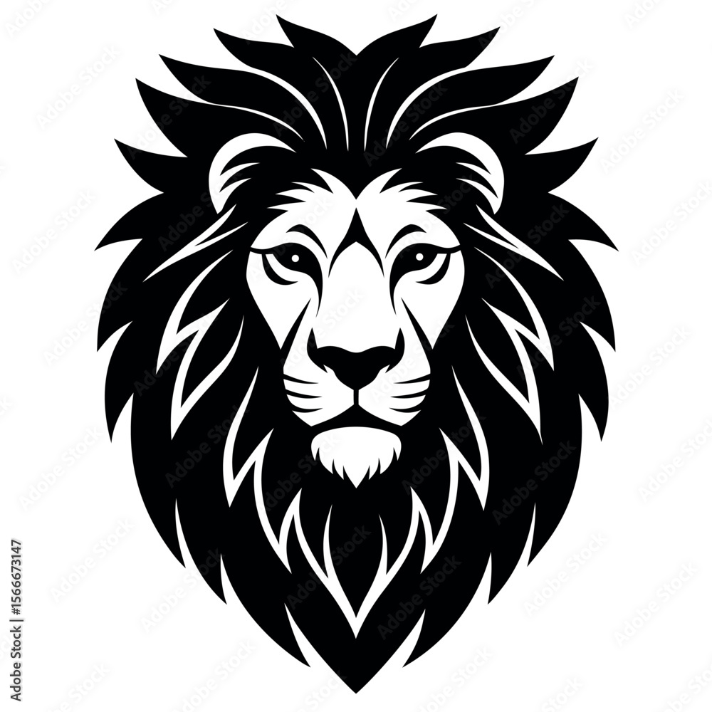 Obraz premium Lion head logo vector illustration.