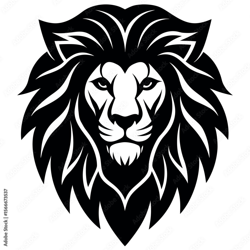 Obraz premium Lion head logo vector illustration.