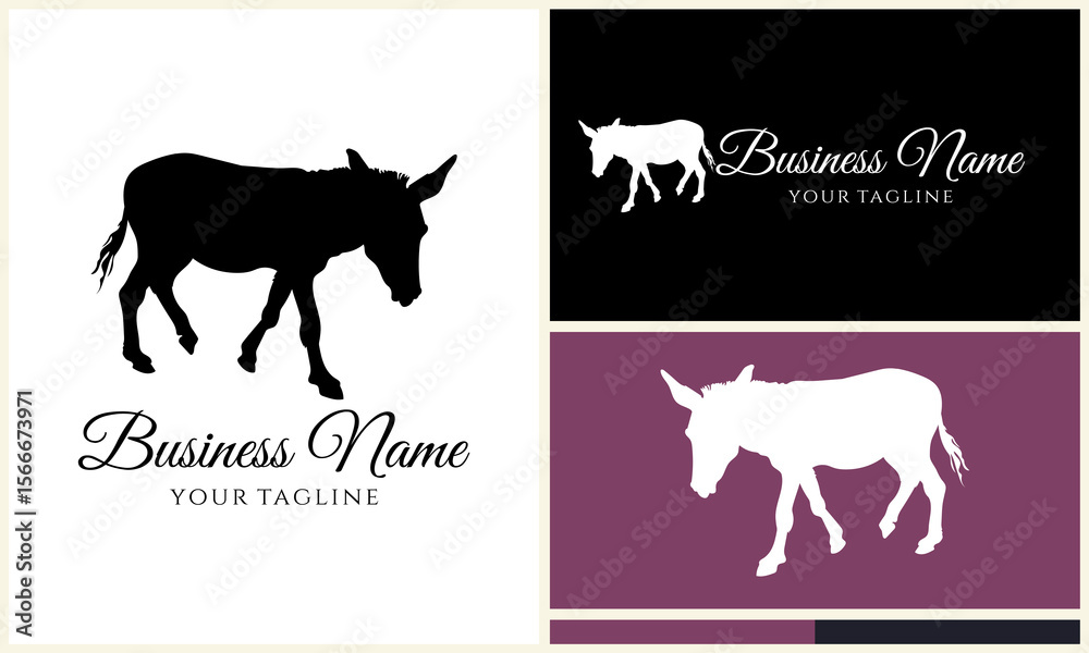 Obraz premium Donkey Logo Design Variations. (5)