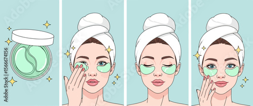 Eye mask tutorial steps for glowing skin and reducing dark circles at home
