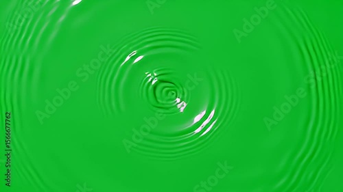 Water Ripples on Green Screen Background - Chroma Key Video Asset
