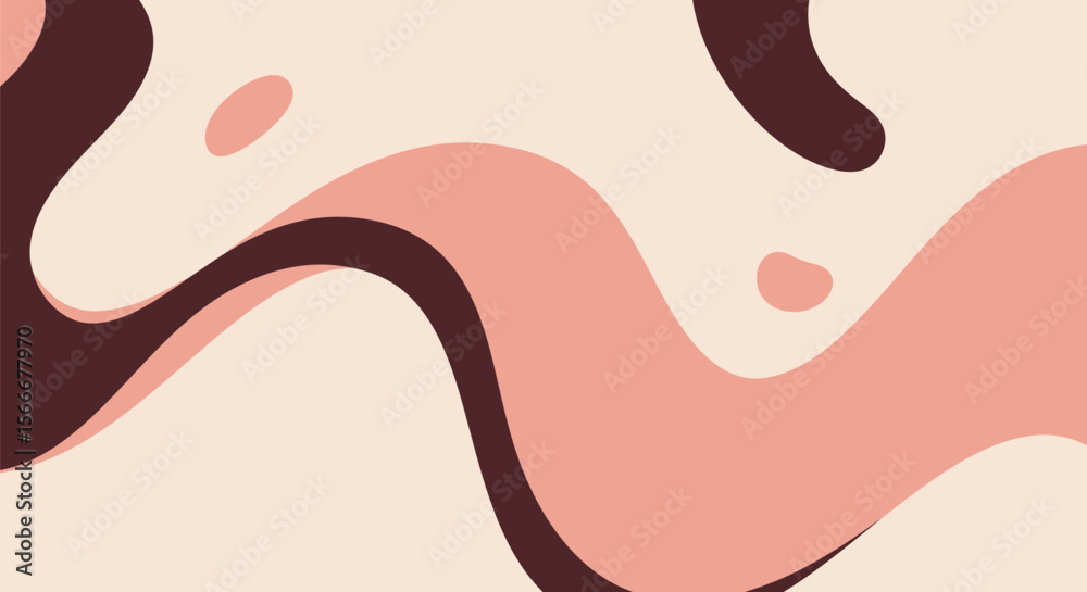 Obraz premium Abstract Background with Soft Pink and Brown Waves