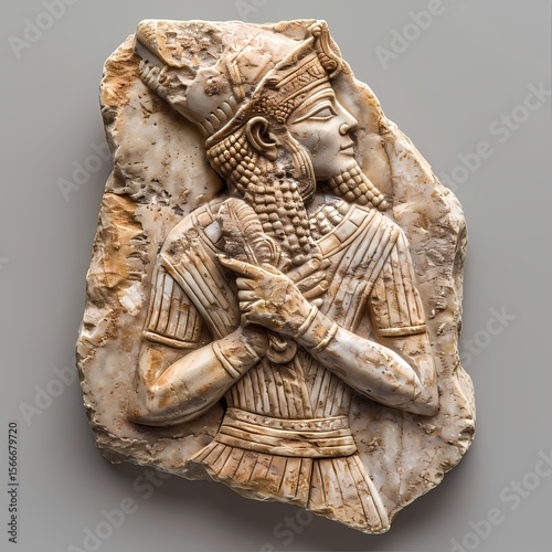 Naklejka Sumerian stone carving