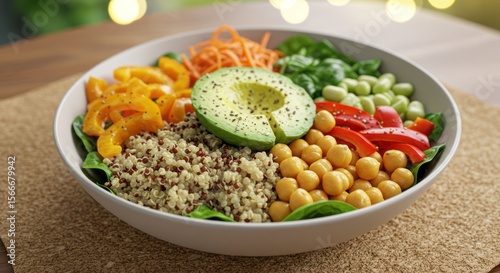 Colorful healthy meal bowl