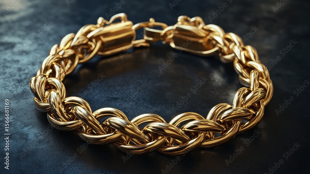 Fototapeta premium photorealistic bracelet gold
