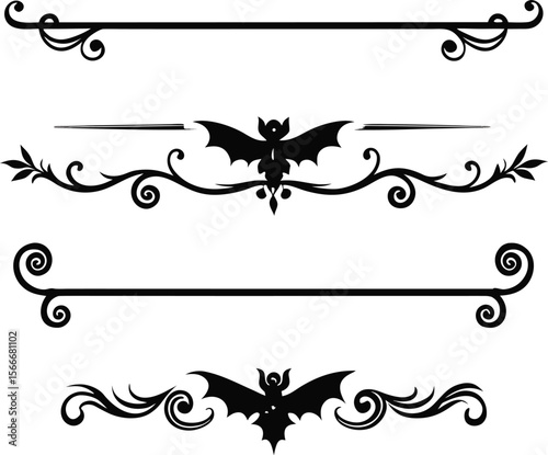 67 Halloween divider Vector