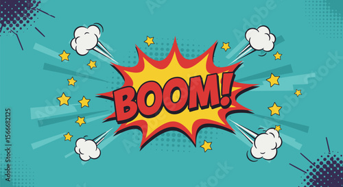 Boom Comic Book Style Explosion Graphic