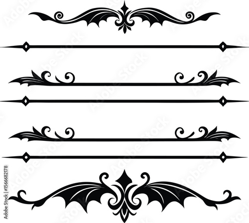 67 Halloween divider Vector