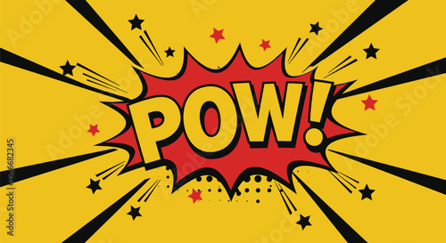 Comic Book Style Pow Sound Effect Graphic
