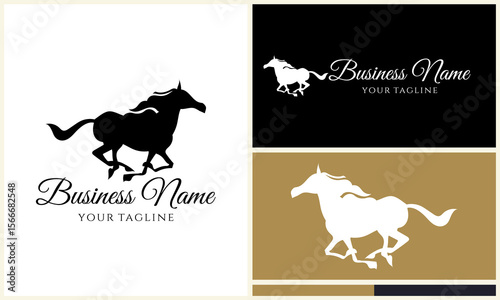 Running Horse Logo Design Variations.