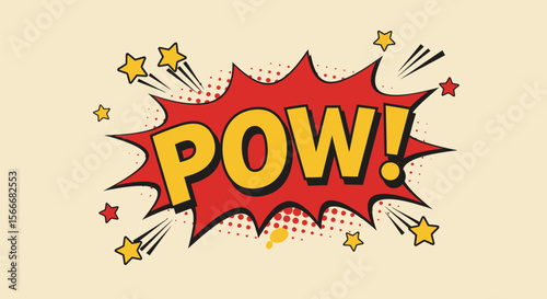 Comic Book Style Pow Sound Effect Graphic