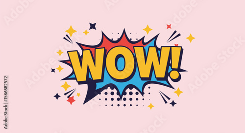 Wow Comic Book Style Exclamation