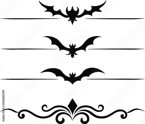 67 Halloween divider Vector