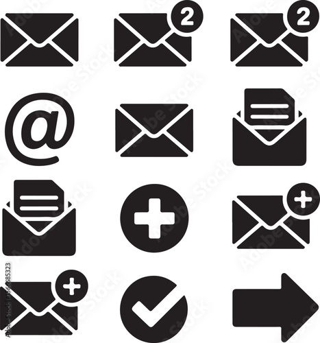 Email Icons A Collection of High-Quality Vector Illustrations for Websites and Apps