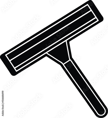 Home cleaning illustration vector silhouette window squeegee silhouette icon