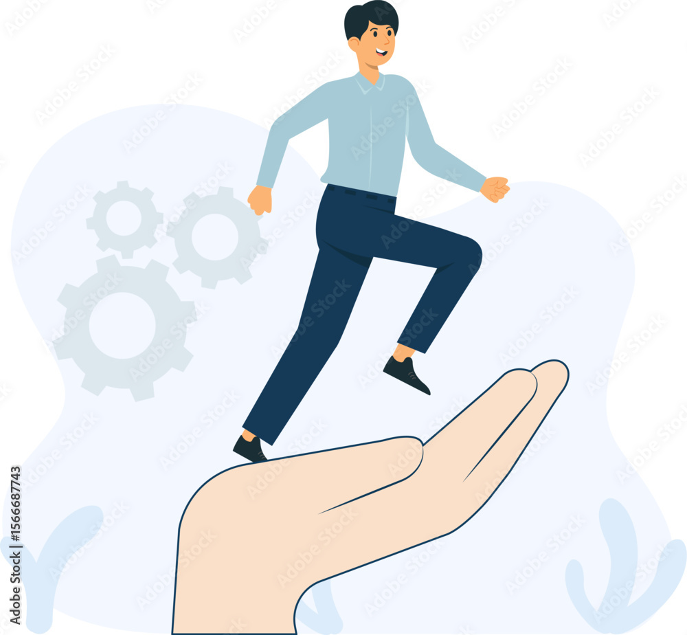 Fototapeta premium Business Support and Development Metaphor