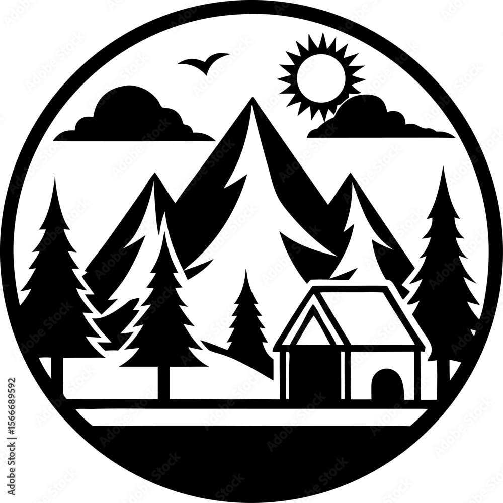 Obraz premium vector illustration of a house