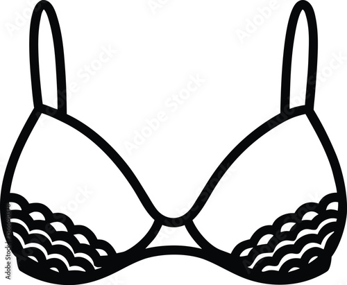 black and white bra
