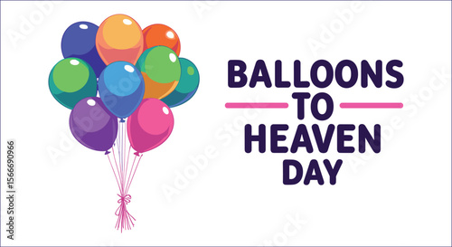 Colorful Balloons For Balloons To Heaven Day Celebration Vector Illustration
