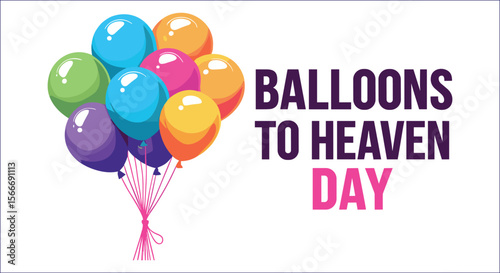 Colorful Balloons Graphic For Balloons To Heaven Day Celebration Vector