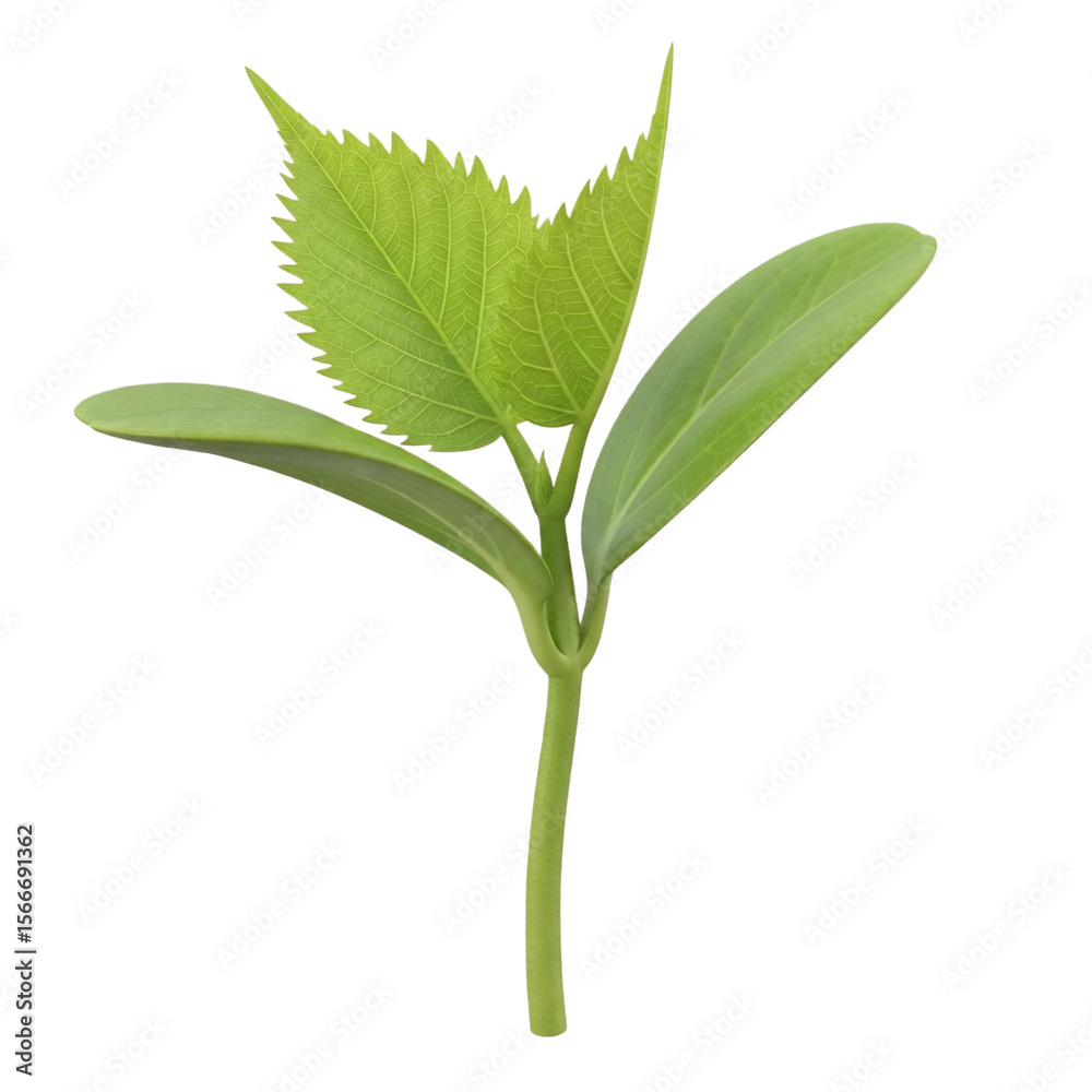 Fototapeta premium Fresh Green Sprout on White