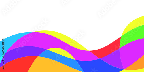 Abstract vibrant color shapes