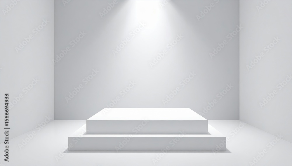 Obraz premium An open door reveals an empty interior room with clean walls, a blank space, and soft light illuminating the floor