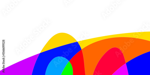 Abstract vibrant shapes in bold colors
