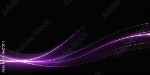 Abstract purple and blue wavy lines create a flowing, energetic design, perfect for a modern dark art wallpaper