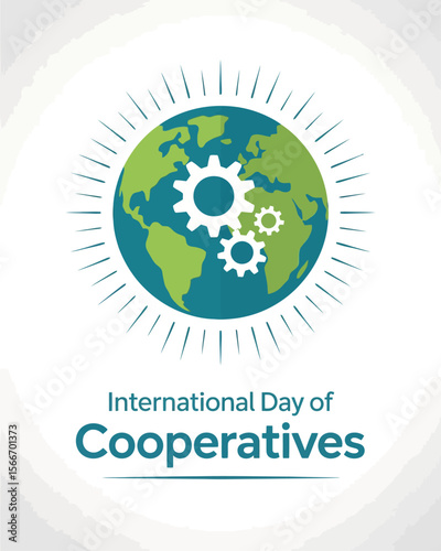 International Day of Cooperatives Globe Gears Collaboration Concept Design