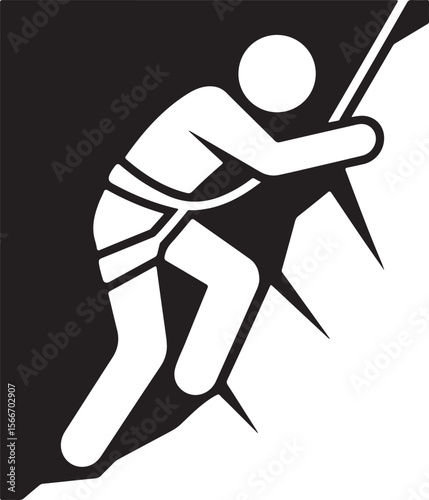 Mountain Rappelling Adventure Silhouette Vector

Rock Climber Abseiling SVG Design

Extreme Rappelling Clipart for Outdoor Lovers

Cliff Descent Adventure Sport Silhouette

Mountain Climber with Rope 