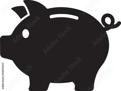 Saving Money A Simple Piggy Bank Icon Illustration