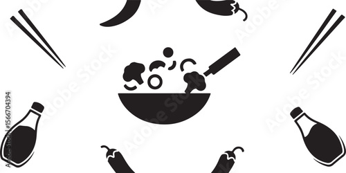  Stir-fries silhouette