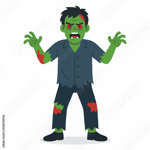 Frankenstein's Monster in Flat Vector Design